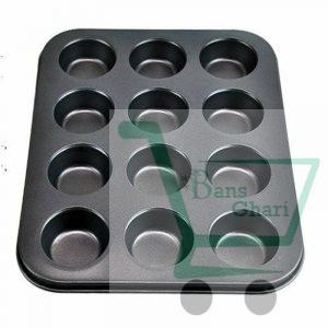 12 Cups Non-stick Cupcake Baking Tray