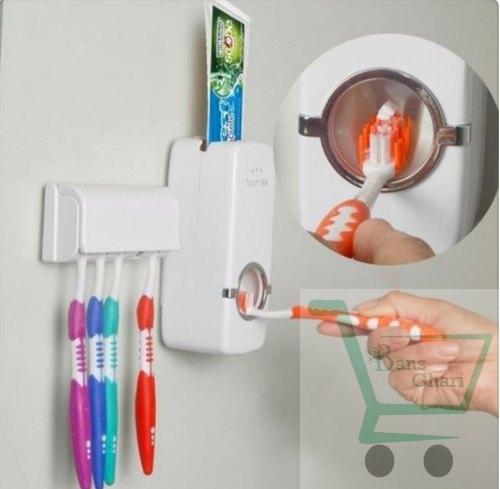 Automatic Toothpaste Dispenser & Brush Holder