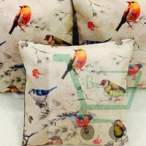 Cushion Cover Bird Print ( Set Of 5 )