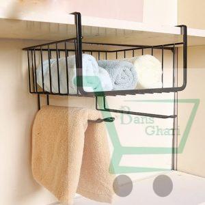 Hanging Basket Closet Shelf Hook Cabinet Storage Rack (L)