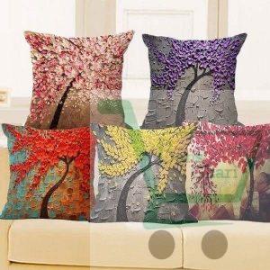 Cushion Cover Colorful  Print (Set of 5)