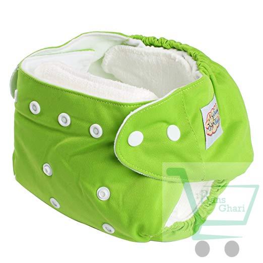 Adjustable Reusable Washable Baby Cloth Diaper Diapers Nappy 1 Diaper + 5 Inserts - Image 3