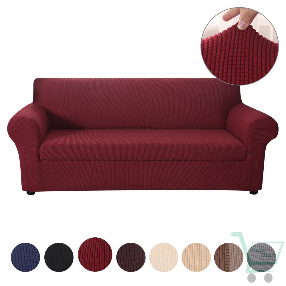 3 Seater Stretchable Sofa Cover - Maroon