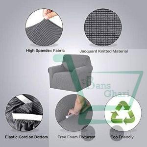 1 Seater Stretchable Sofa Cover – Grey