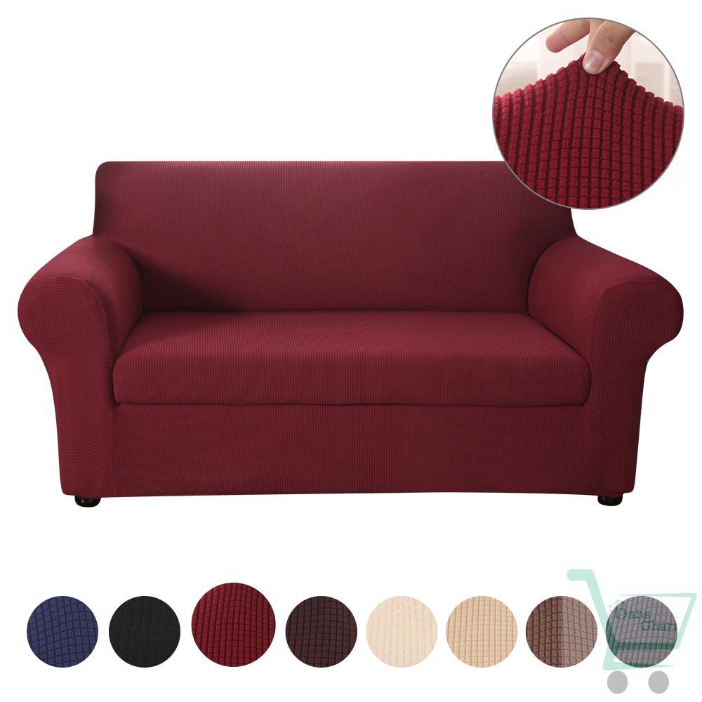 2 Seater Stretchable Sofa Cover - Maroon