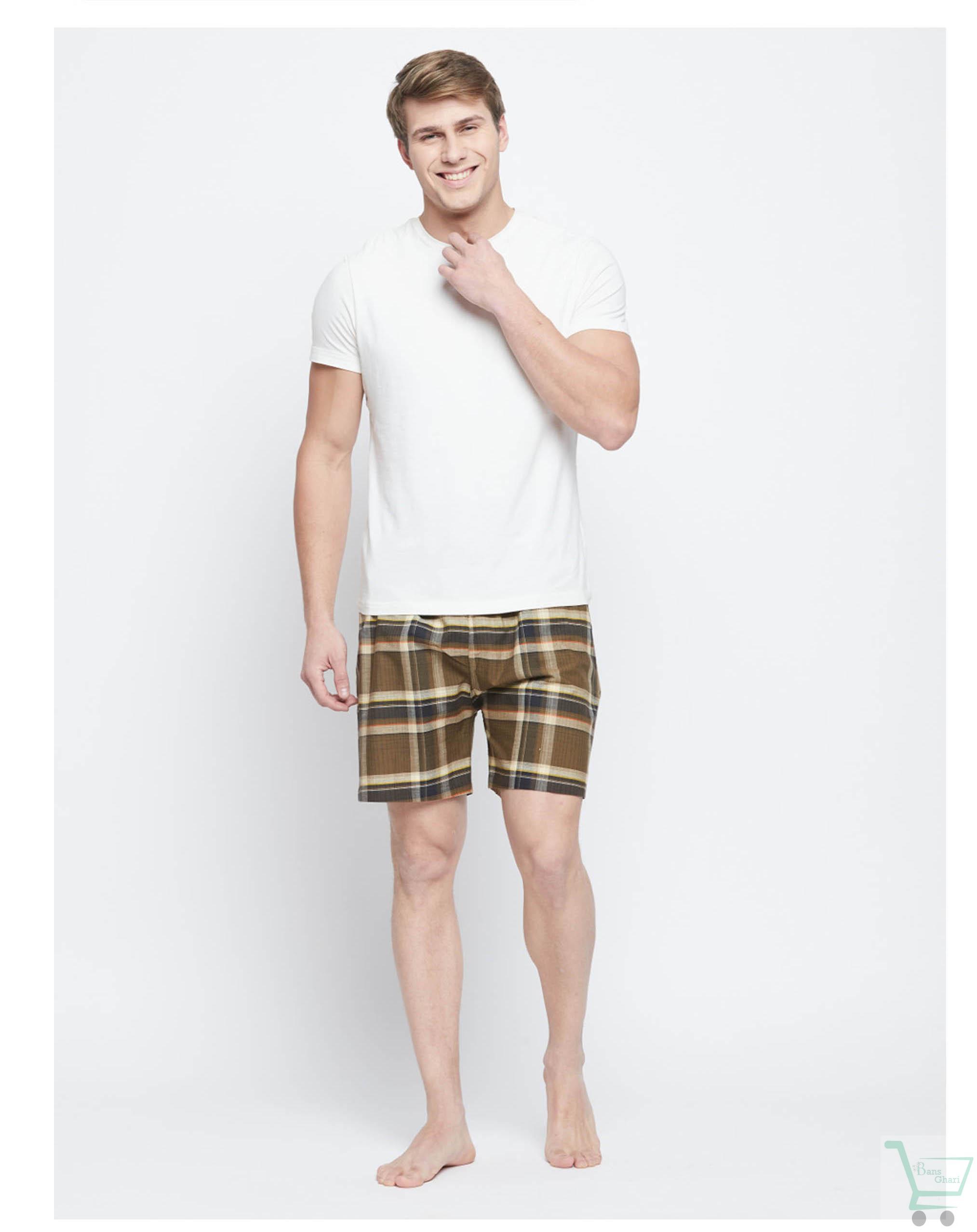 Soxabox Men’s Cotton Lounge Shorts SMB-5