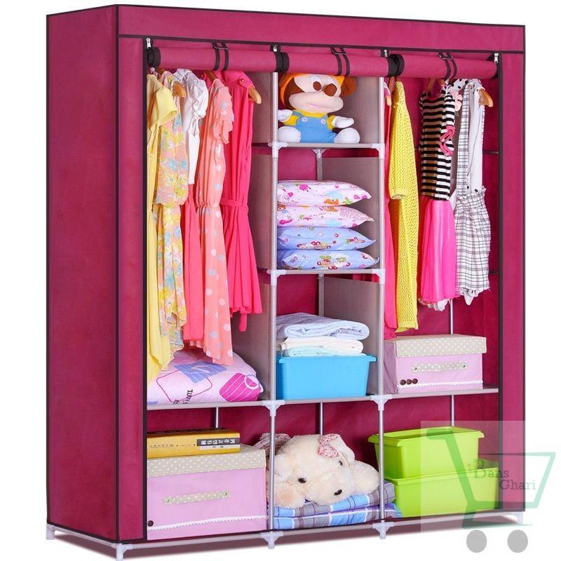 Fancy Portable Cloth Cabinet/Wardrobe (130 X 45 X 175 Cm)