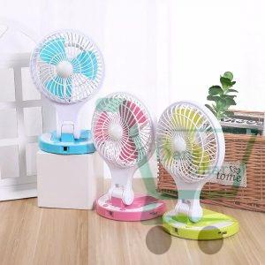 Multicolor Electricity Rechargeable Mini Fan With LED Light