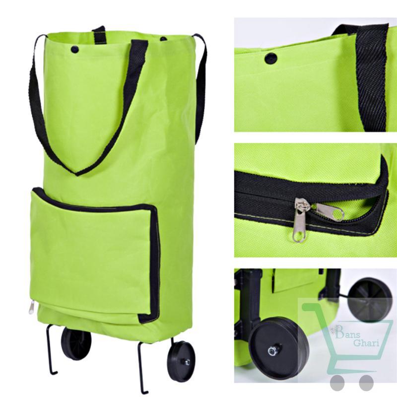 PortableFolding Shopping Bag Trolley Cart - Image 3