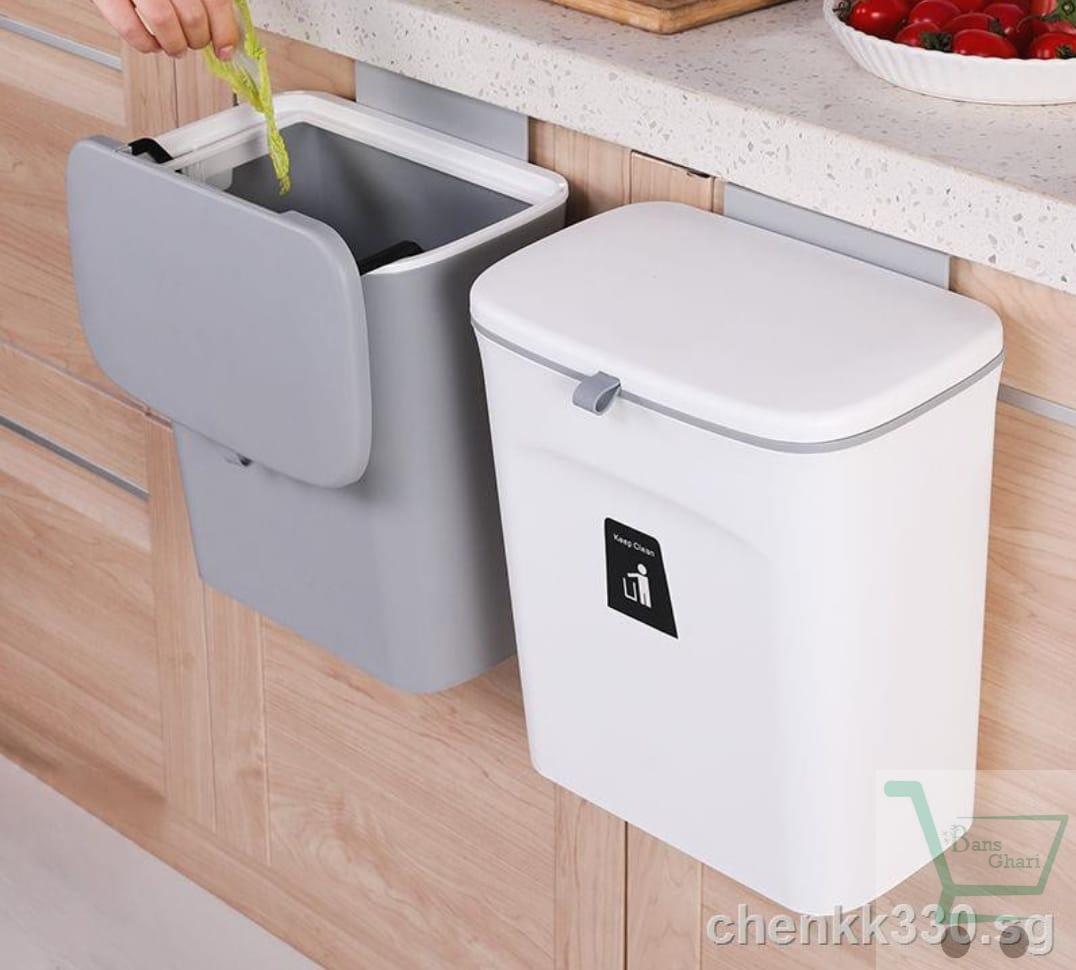 Wall Dustbin Trash Hanging Dustbin with Lid