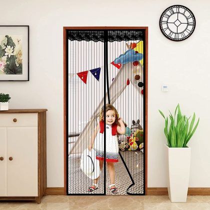 Mosquito Net Door Net Screen Magnetic Curtain Size (7×2.6 ft.)(80×210cm)