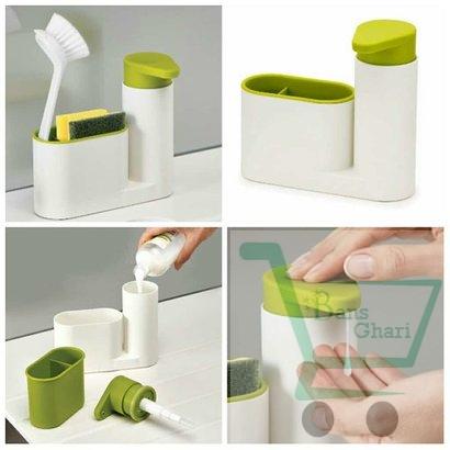 Bathroom Soap Dispenser cum Brush Holder