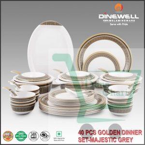 dinewell-40pcs-majestic grey-dinner-set