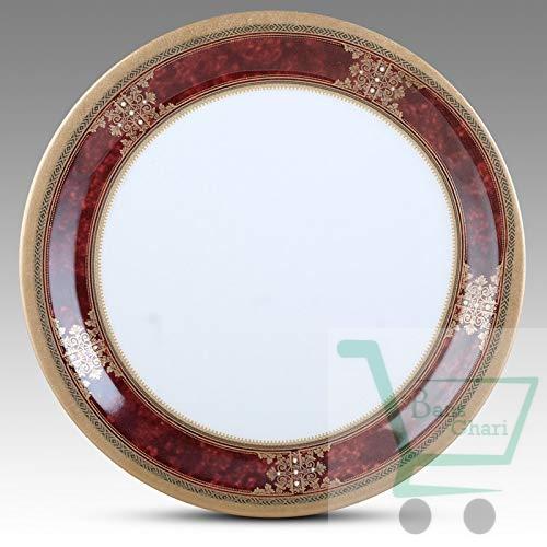 Dinewell Pack of 40 pcs Melamine Dinner Set - Ethinic Red - Image 2