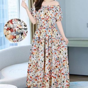 ladies one piece dress chiffon