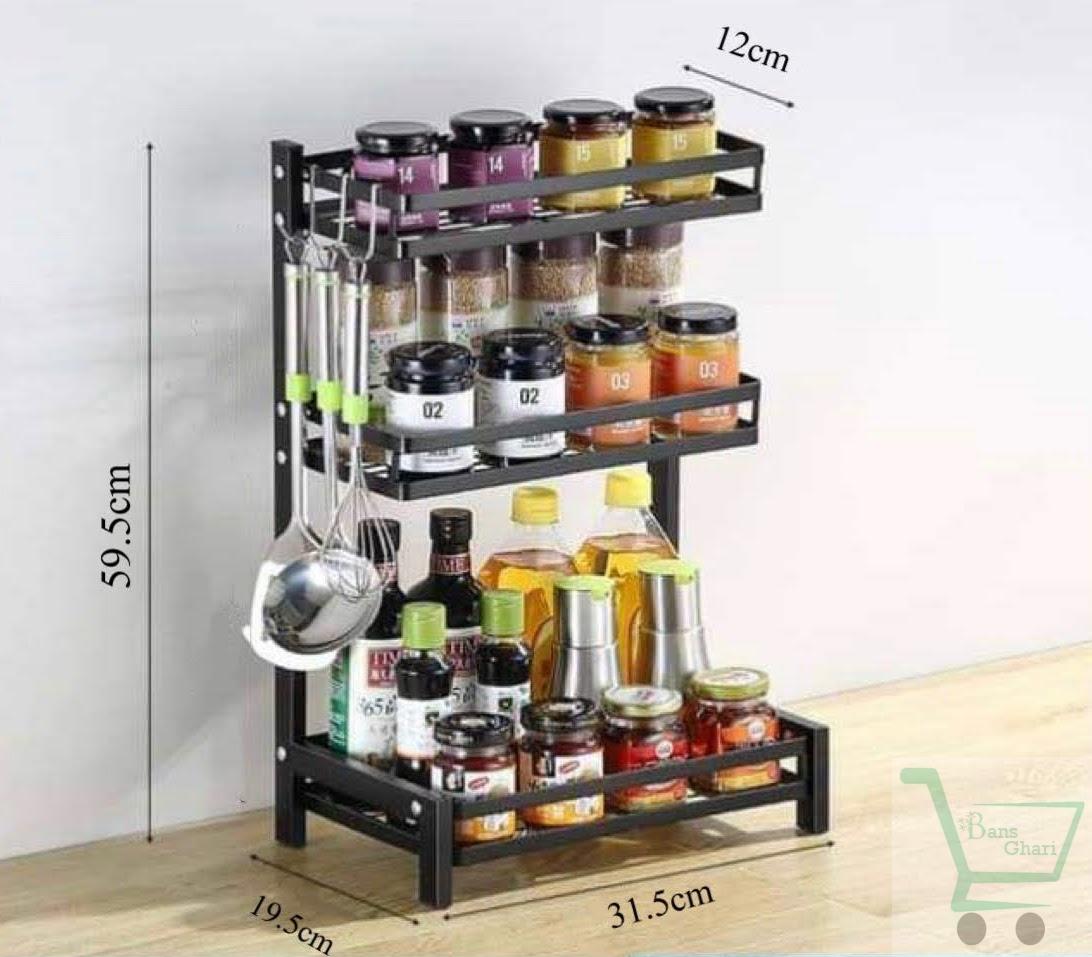 3-Tier Masala Multi-Function Storage Rack