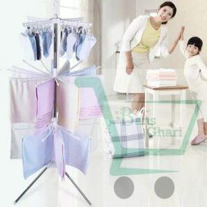 Folding Portable Laundry Stand Drying Rack 3 Tier Tripod Clothes Hanger