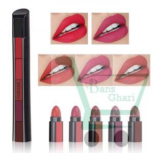 5 in1 Deep Color Matte finish Best Quality Lipstick