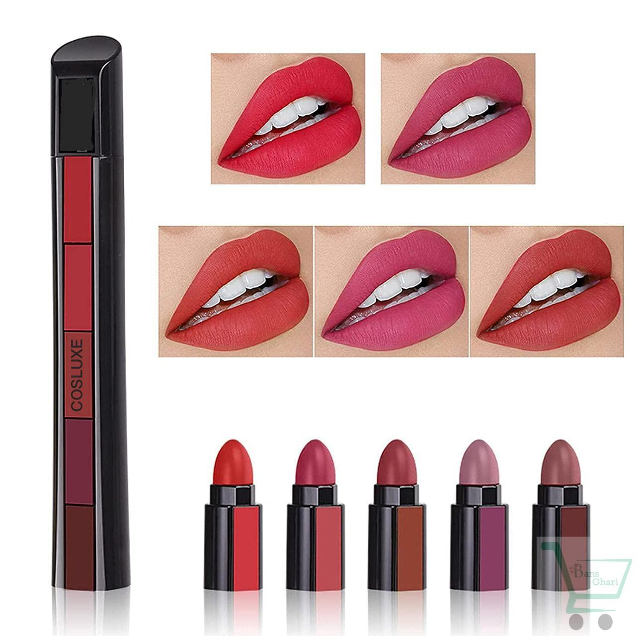 5 in1 Deep Color Matte finish Best Quality Lipstick