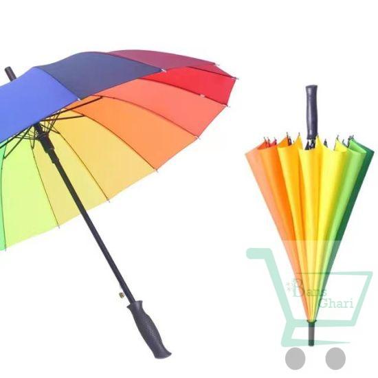 Multicolor Rainbow Umbrella ( Jumbo ) - Image 3