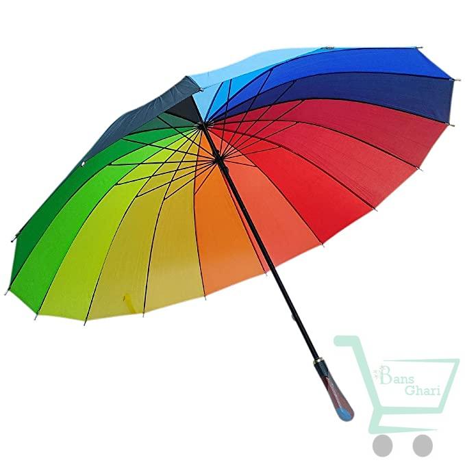 Multicolor Rainbow Umbrella ( Jumbo )