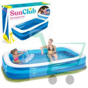 Sun Club Blue Rectangular Family Pool - Pump included