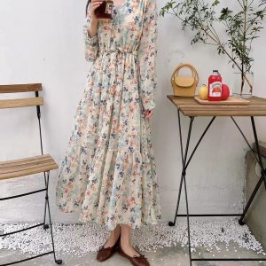Ladies One Piece floral long dress