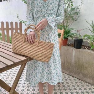 Ladies One Piece Long Dress - Blue