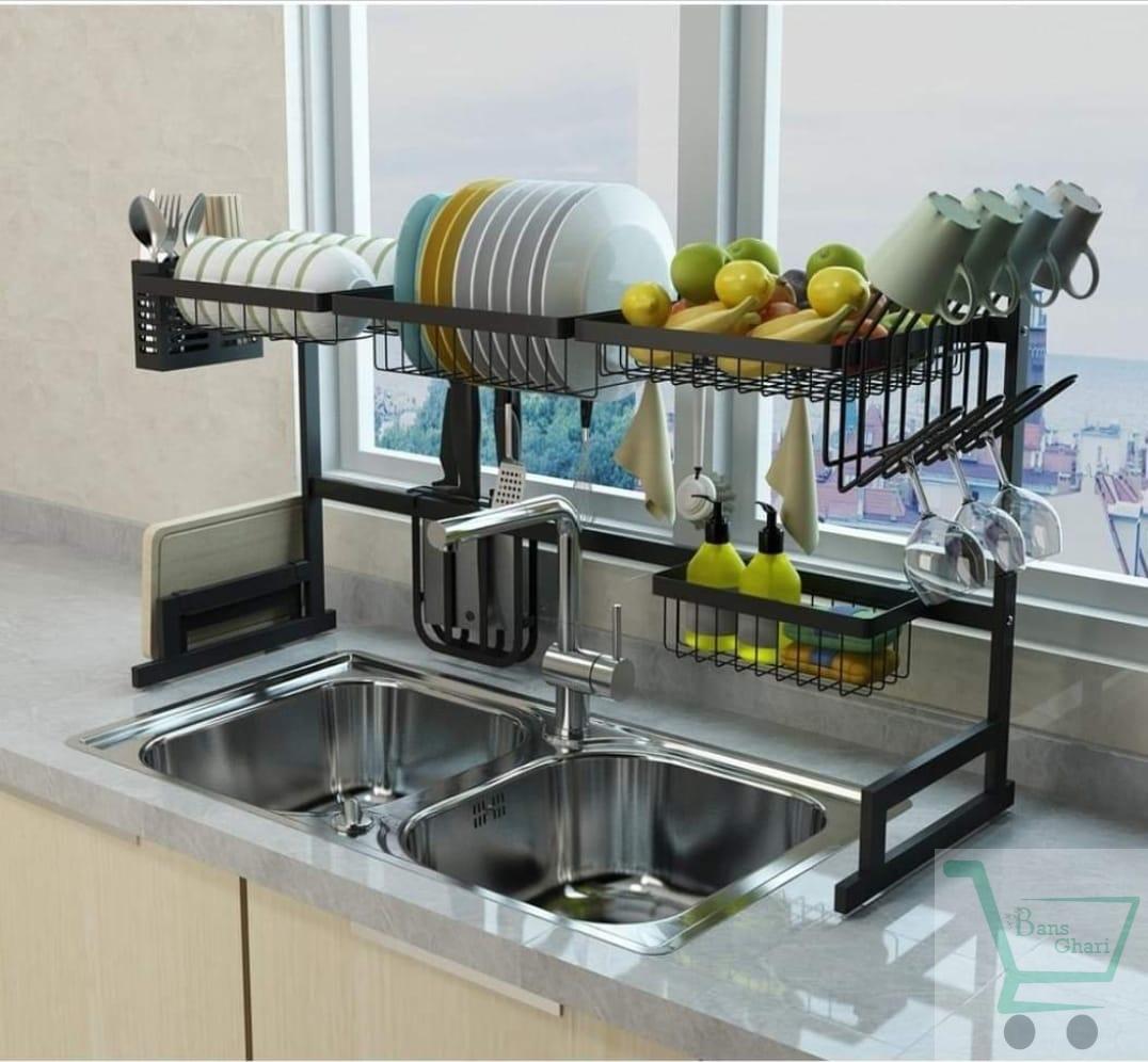 1 Tier / Layer Over Sink Dish Drainer Rack Kitchen Rack
