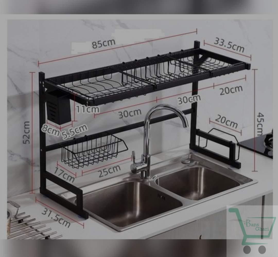 1 Tier / Layer Over Sink Dish Drainer Rack Kitchen Rack - Image 2