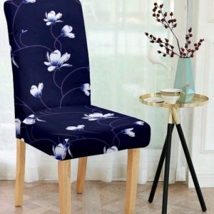 Blue Stretchable Chair Cover (Pack of 4)