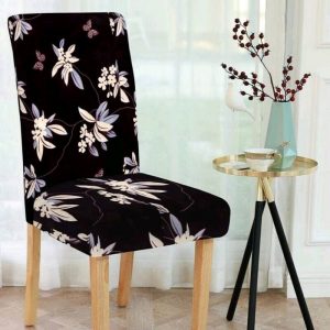 Black Stretchable Chair Cover (Pack of 4)