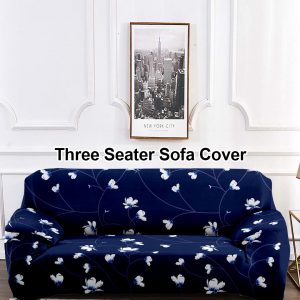 3 Seater Stretchable Sofa Cover (Blue)