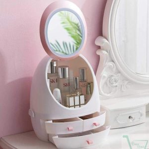 Cosmetic / Makeup Organizer with LED light USB Rechargeable