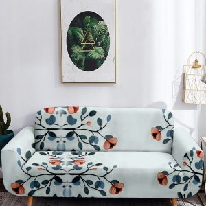 3 Seater Stretchable Sofa Cover ( White )