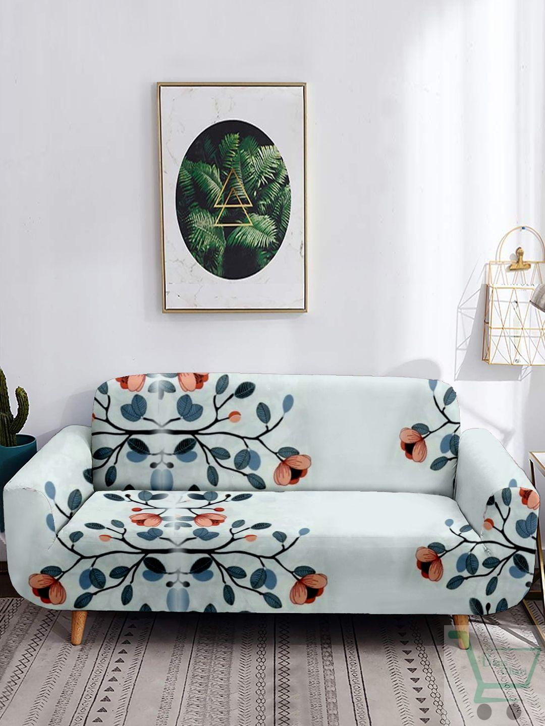 3 Seater Stretchable Sofa Cover ( White )