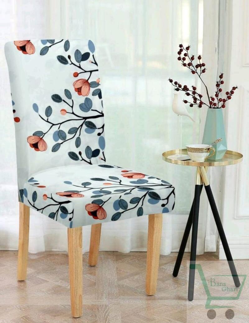 White Stretchable Chair Cover (Pack of 4)