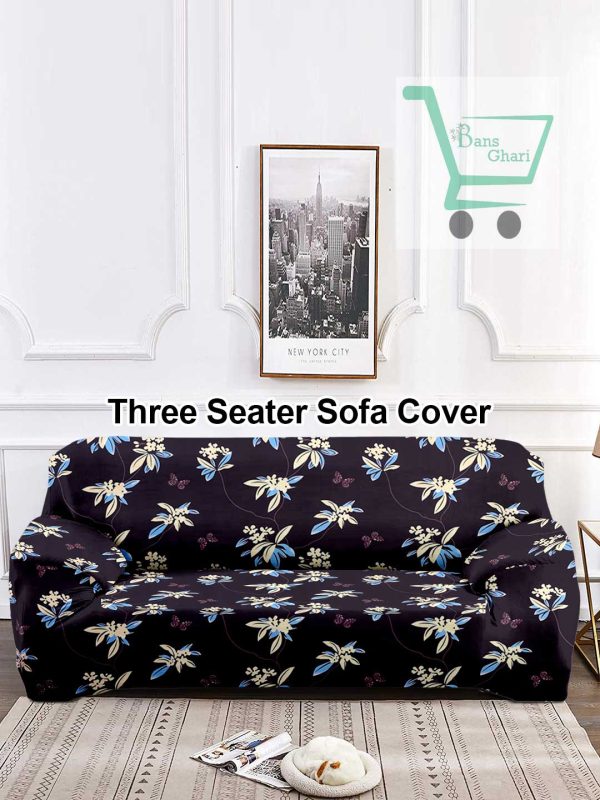 Sofa Cover Black 3 Seater