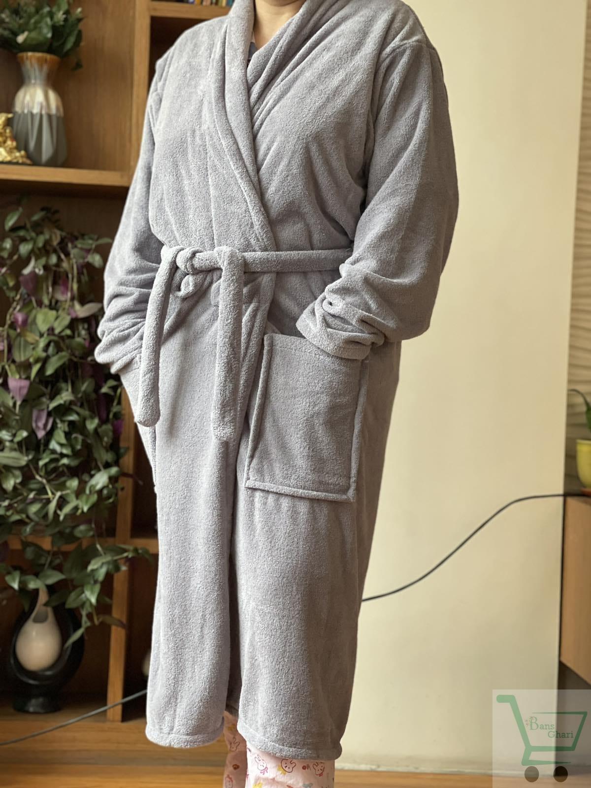 Unisex Multi Function Micro-Fiber Cotton Bathrobe/ Sparobe