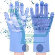 Magic Silicone Dishwashing Gloves ( Pack Of 2 ) - Image 6