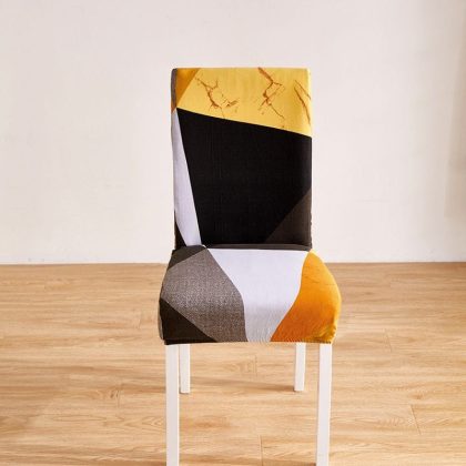 Stretchable Chair Cover Yello Mix (Pack of 4)
