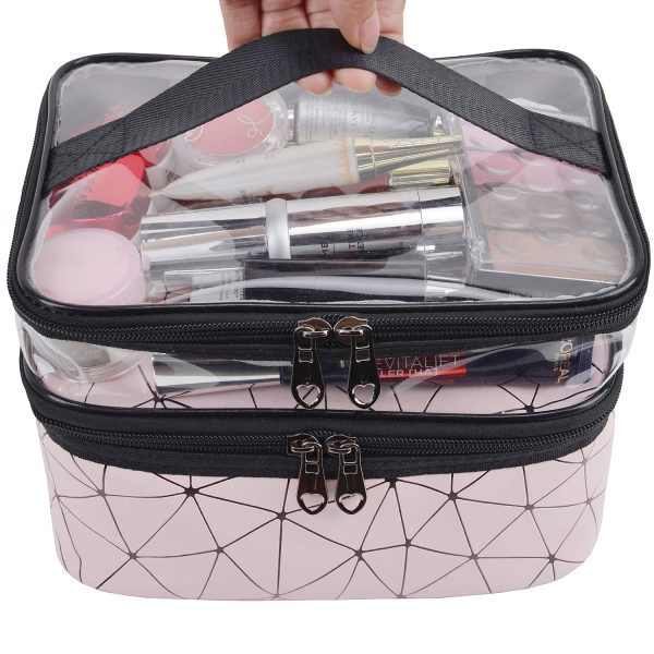 Waterproof Makeup Bags Double layer Travel Cosmetic Cases Make up Organizer Toiletry Bags
