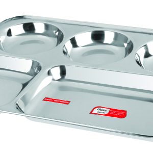 Baltra Stainless Steel Coral Rectangle shape Dinner Plate (small size)(5 in 1)6 pcs set