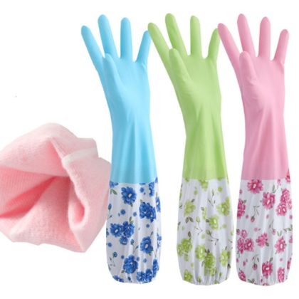 Waterproof Dish Washing And Cleaning Gloves – Fur Inside ( Pack of 2 Pairs )