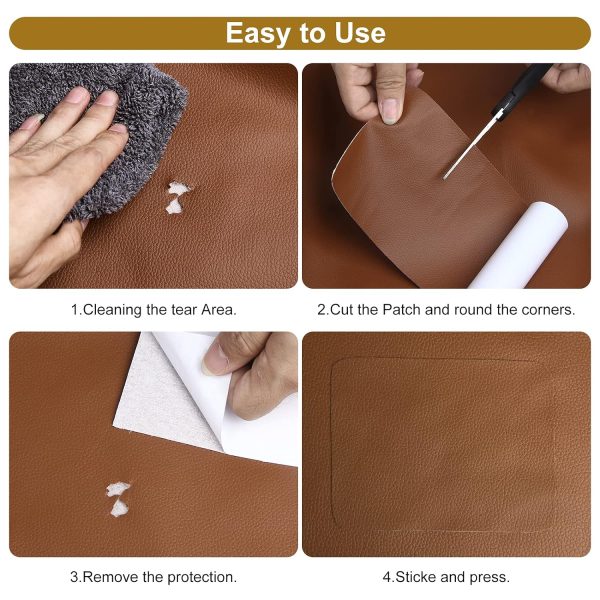 Leather Repair Sticker Brown