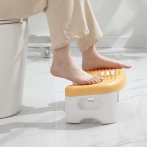 Folding Toilet Stool, Potty Step Stool with Fragrance Position, Bathroom, Foldable Poop Stool | Bathroom Accessories for All Ages | Sitting Posture Foot Stool