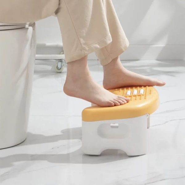 Folding Toilet Stool, Potty Step Stool with Fragrance Position, Bathroom, Foldable Poop Stool | Bathroom Accessories for All Ages | Sitting Posture Foot Stool