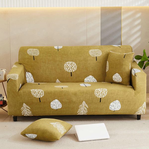 Stretchable Sofa Cover Maroon Flower Printed 1/2/3/4 Seaters