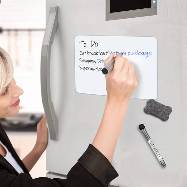Refrigerator Whiteboard Magnetic + 3 Markers & Eraser - Image 2