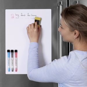Refrigerator Whiteboard Magnetic + 3 Markers & Eraser